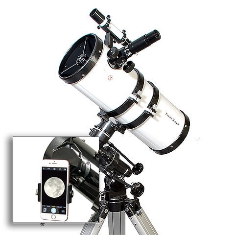 Silver TwinStar 6 Short Tube Reflector Telescope EQ Mount